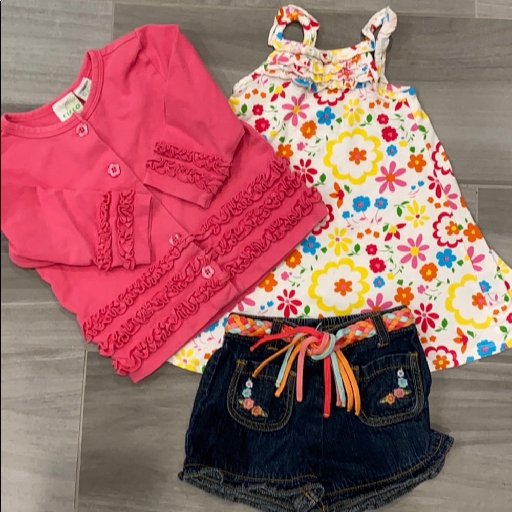 18 Month Bundle -Precious Cardigan, Dress & Shorts